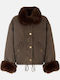 Caban Γυναικείο Bomber Jacket Brown