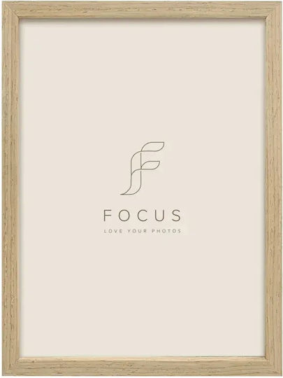 Focus Wall-mounted Plastic Photo Frame with Beige Frame