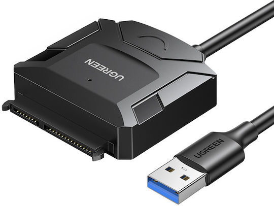 Ugreen CR108/20611 Αντάπτορας SATA to USB 3.0 5Gbps Data Transfer HDD SSD Χωρίς Τροφοδοτικό Μαύρο