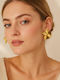 Earrings Made Of Gold Plated Steel