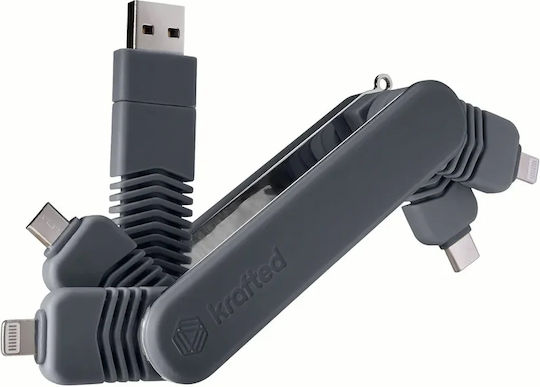 USB zu Lightning / micro USB Kabel Grau