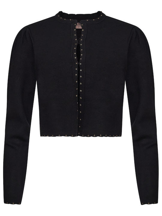 Women's Knitted Cardigan with Buttons Black