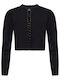 Women's Knitted Cardigan with Buttons Black