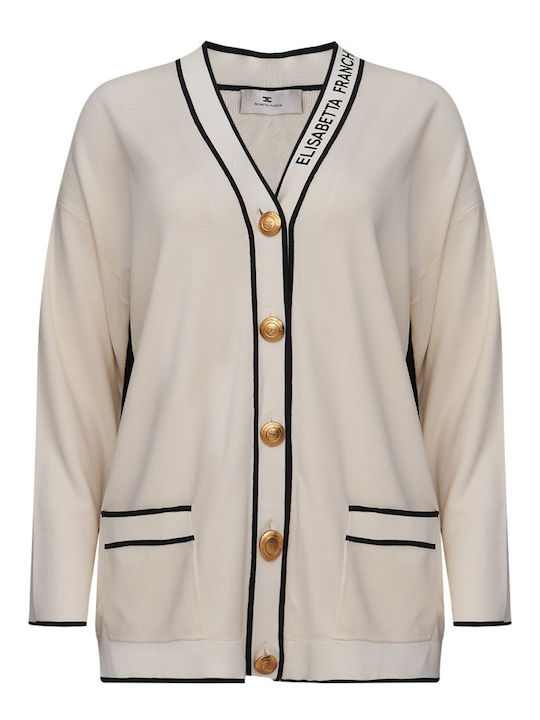 Elisabetta Franchi Women's Knitted Cardigan Ecru