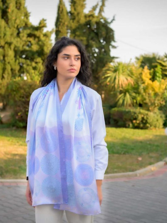 Kalfas Luxury Silk Ολομέταξο Γυναικείο Φουλάρι