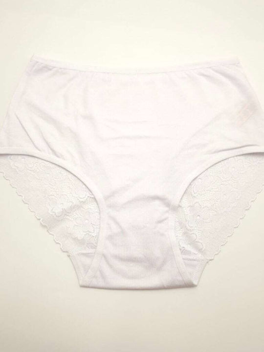 Hana Damen-Slip mit Spitze Weiß
