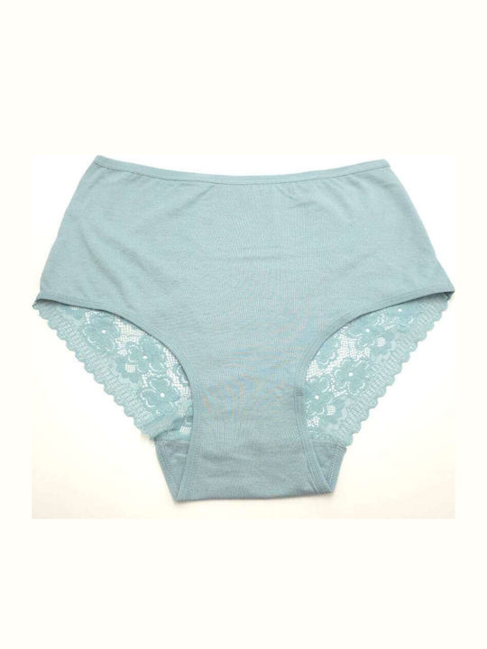 Hana Damen-Slip mit Spitze Hellblau