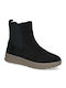 Leder Damen Stiefeletten Schwarz