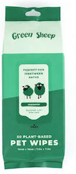 Green Sheep 50 Thick Pet Wipes 100% Bamboo Fibre-unscented