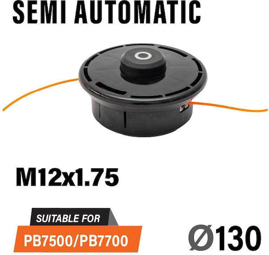 Nakayama Pro Pb7501 Halbautomatische Fadenspule für Rasentrimmer Kordelzug F130 M12x1.75 Pb7500/pb7700