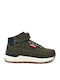 Ascot Mini Kids Military Boots with Laces Khaki