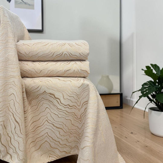 Linea Home Volcan Armchair Throw P180xW160cm Cream