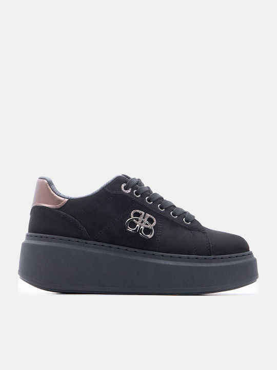 Luigi Damentaschen Flatforms Sneakers Schwarz