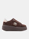 Damen Flatforms Sneakers Dunkelbraune