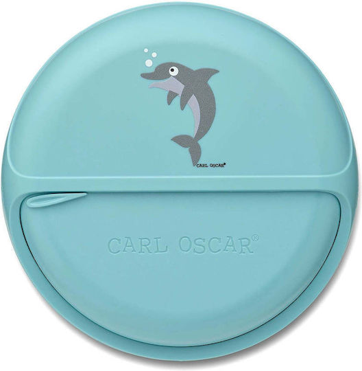 Carl Oscar Plastic Blue 3-Piece Feeding Set