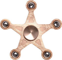 Pentagonaler Stern Aluminium Fünf Blätter 4 Minuten Fidget- und Antistress-Spielzeug Silber