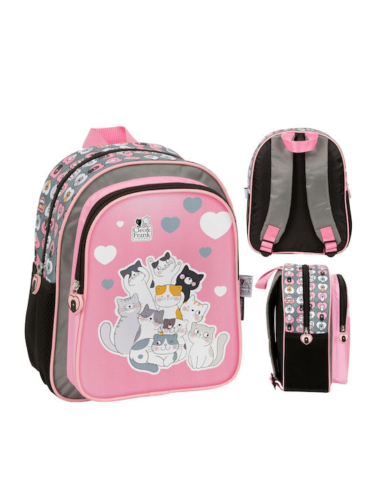 Derform School Backpack Kindergarten With Water Bottle Holder White 23 x 14 x 29cm
