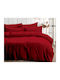 MayHome King Size Quilt Set 260x240cm Polycotton Red