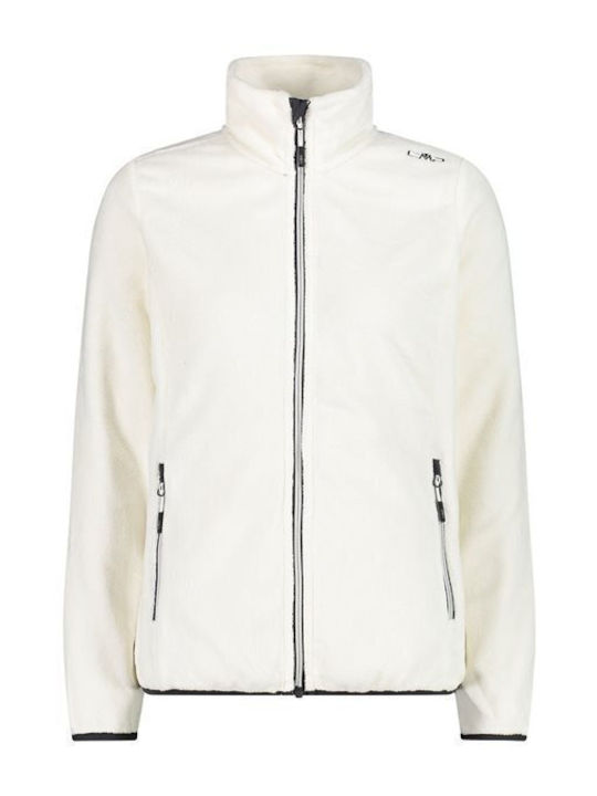 CMP Fleece Γυναικεία Ζακέτα Λευκή