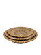 Marhome Set Dekorative Platten Runde Weiße 3Stücke 31x3x6cm