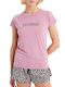 Protest Women's Short Sleeve Sun Protection Shirt Pink