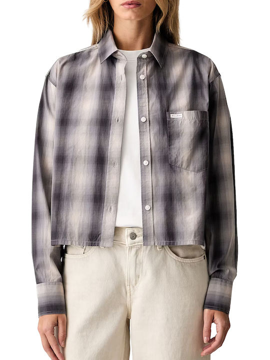 Γυναικείο Καρό L92b/santolina Grey Check Overshirt