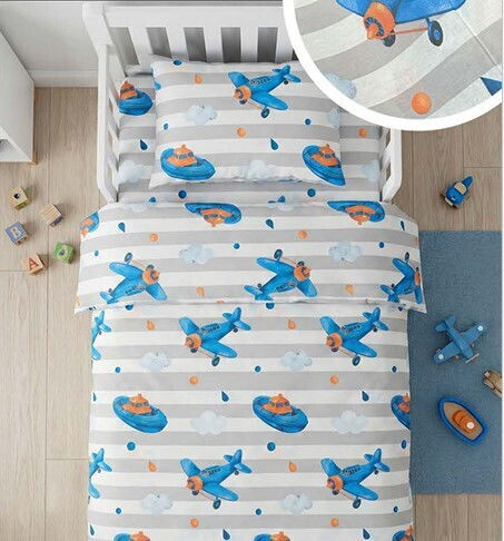 MayHome Set Kids Duvet Cover Double Size With Pillowcase Cotton Cotton 180x240cm