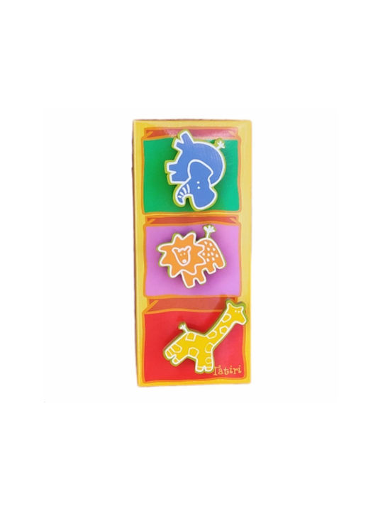 African Animals Kids Furniture Knob Made of Wooden Wood 505277 3 Pieces
