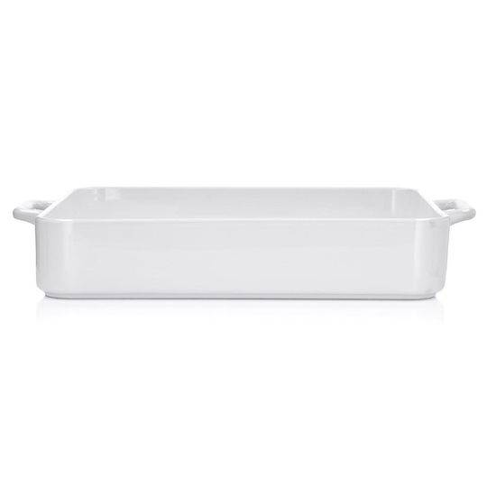 Tavă de copt ceramică 36x22 cm albă Niklas Duka