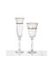 Champagnerglas aus Kristall in Goldfarbe Kelch