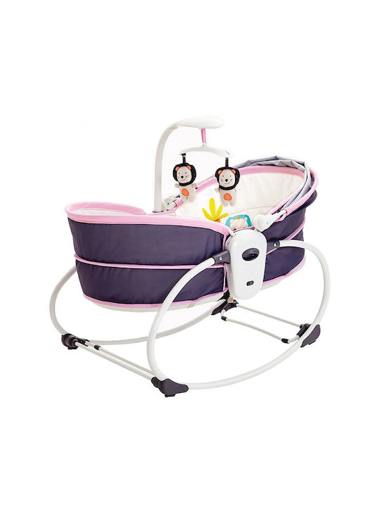 Balansoar Electric Pentru Bebeluși Cu Muzică Roz Pentru Copil Până La 15kg