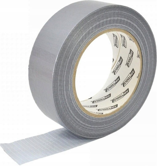 AWTools Αυτοκόλλητη Υφασμάτινη Ταινία Ασημί 10mx38mm