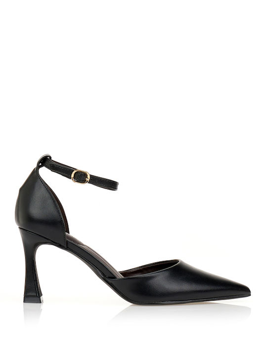Tsoukalas Pumps Mit Riemen & Hochem Absatz Schwarz