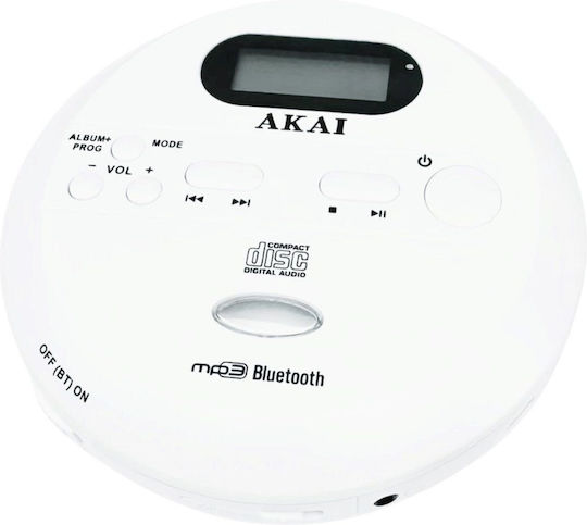 Akai Proffesional Φορητό Ηχοσύστημα με CD / USB / Bluetooth Λευκό