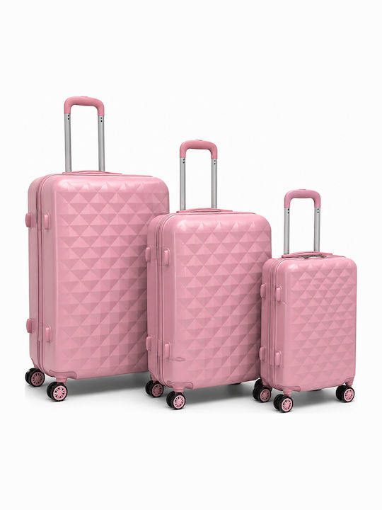 Jetbags Hart Gepäck Rosa mit 4 Rädern Set 3 Stück