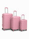 Jetbags Hart Gepäck Rosa mit 4 Rädern Set 3 Stück