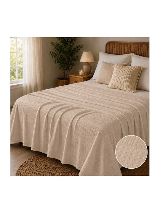 Pucioasa Double Blanket 240x260cm Beige