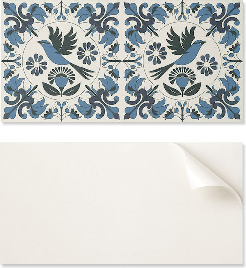 Self-adhesive Decoration Graphic Office Study 100x50 Cm Pattern Bird Flowers