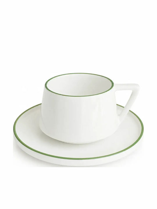 Duka Duka Kaffee Tasse aus Porzellan Grün 250ml