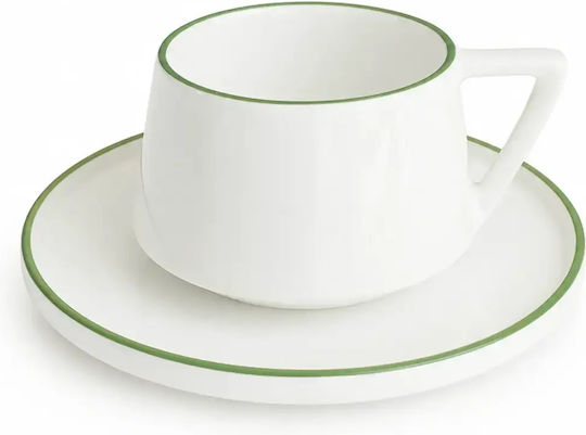 Duka Duka Kaffee Tasse aus Porzellan Grün 250ml