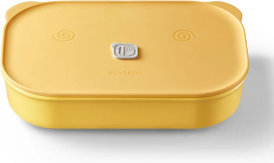 Buydeem Ceramic Yellow Lunch Box 1lt