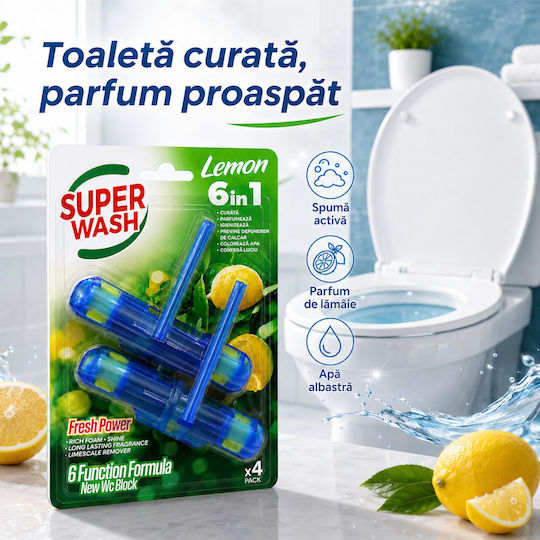 Super Wash Fresh Power Bloc Toaletă cu Miros de Prospețime 2x50gr