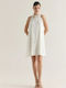 Sommer Mini Kleid Ecru