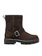 Suede Women's Ankle Boots Brown