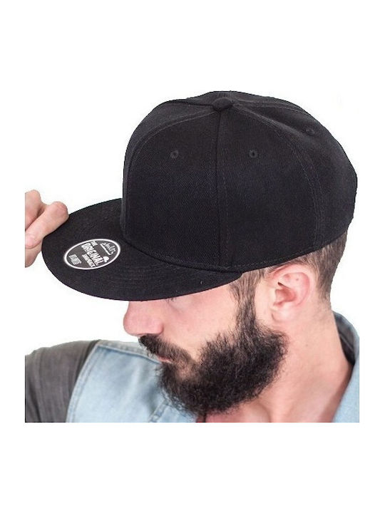 Atlantis 845 Snap Back Καπέλο Jockey 6 Panel Flat Γείσο – 100% Ακρυλικό Black