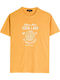 Herrenblusen Kurzarm T-Shirt Gold Gelb