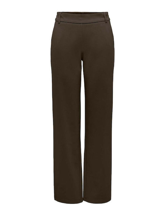 Only Women's Fabric Trousers in Straight Leg Brown