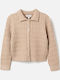 Kids Knitted Cardigan Beige Melange