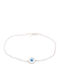 GLS Silver Women's Bracelet with Eye Design from Silver 19cm
