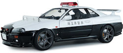 1/18 Nissan Skyline Gt-r Bnr34 1999 Japanese Police Black White 1/18 Nissan Skyline Gt-r Bnr34 1999 Japanese Police Black White